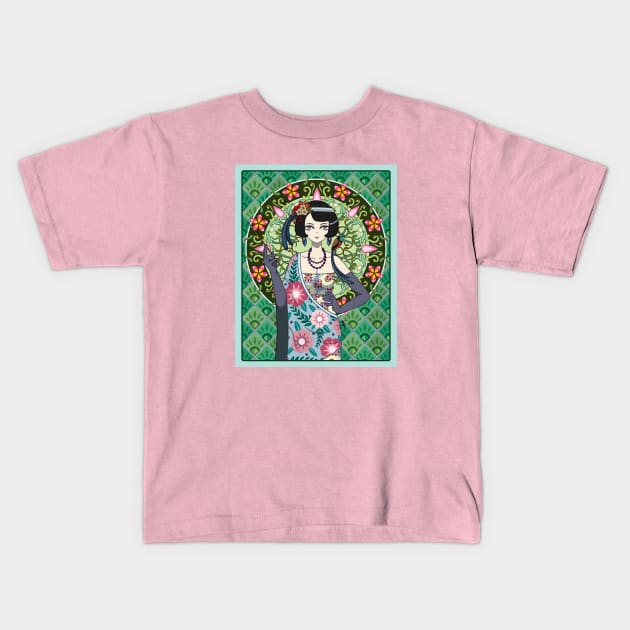 Spring Astrapia Princess Kids T-Shirt by Munchbud Ink